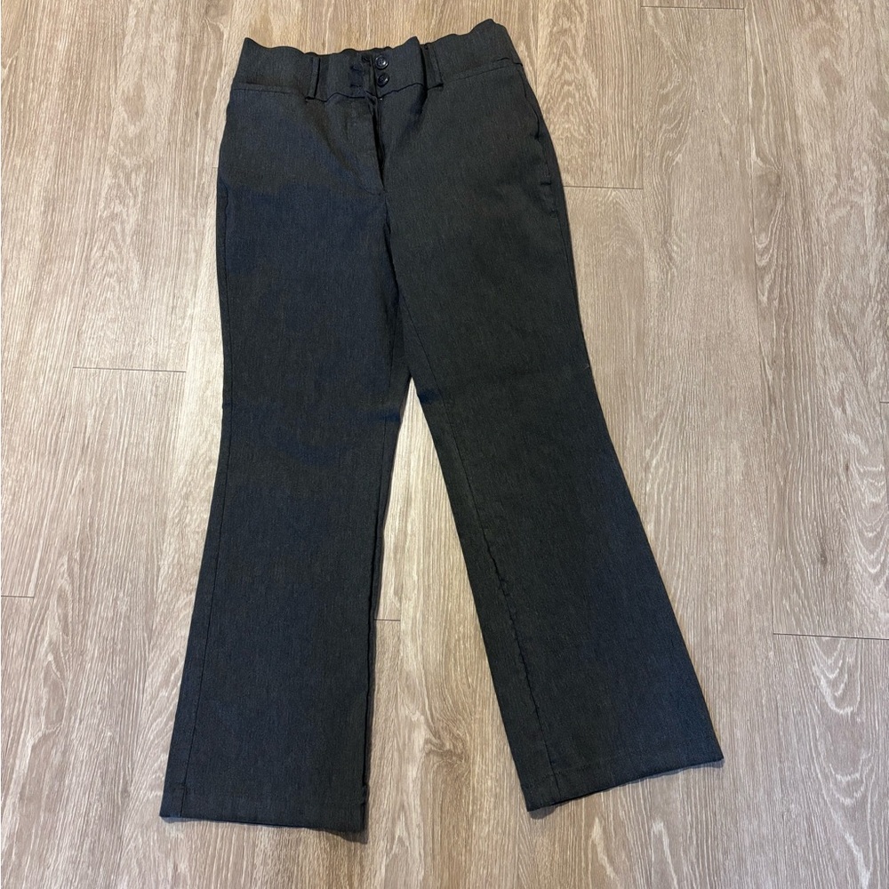 Lane Bryant Stretchy Gray Bootcut Dress Pants